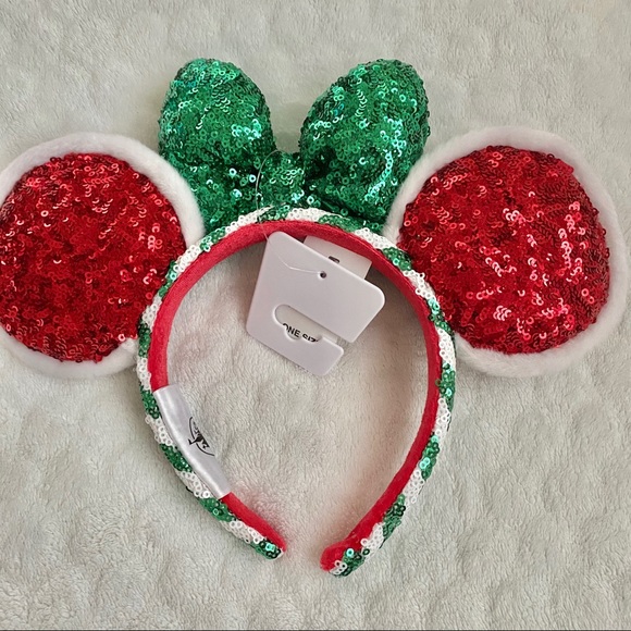 ?Peppermint Candy Christmas Minnie Mouse Ears main image 9